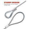 Single Leg Wire Rope Sling 1.6t/3500Lbs Rated Load 8.2 Feet Length, 1/2" Diameter, with 3/8" - 1/2" Sliding Choker Hook WLL 1.6t
