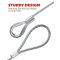 Single Leg Wire Rope Sling 1.6t/3500Lbs Rated Load 8.2 Feet Length, 1/2