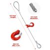 Single Leg Wire Rope Sling 1.6t/3500Lbs Rated Load 8.2 Feet Length, 1/2" Diameter, with 3/8" - 1/2" Sliding Choker Hook WLL 1.6t