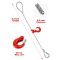 Single Leg Wire Rope Sling 1.6t/3500Lbs Rated Load 8.2 Feet Length, 1/2