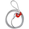 Single Leg Wire Rope Sling 1.6t/3500Lbs Rated Load 8.2 Feet Length, 1/2" Diameter, with 3/8" - 1/2" Sliding Choker Hook WLL 1.6t