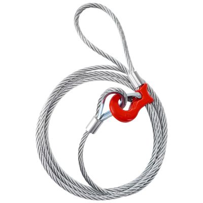 Single Leg Wire Rope Sling 1.6t/3500Lbs Rated Load 8.2 Feet Length, 1/2
