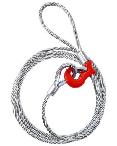 Single Leg Wire Rope Sling 1.6t/3500Lbs Rated Load 8.2 Feet Length, 1/2