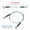 Single Leg Wire Rope Sling 1.6t/3500Lbs Rated Load 8.2 Feet Length, 1/2