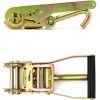 Ratchet Tie Down Buckle with Long Single Hook, 4Pack 2" Tie-Down Ratchet Straps Finger J-Hooks, Cargo Truck Security