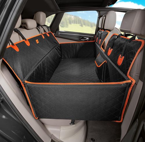 ATPC-5811 Dog Car Seat Cover for Back Seat Waterproof Scratchproof Easy to Clean Dog Protective Pad
