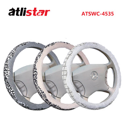 ATSWC-4535 Car Accessories Leather Steering Wheel Cover Anti Slip Breathable Steering Wheel Cover