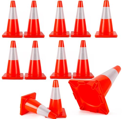 Atli Traffic Safety Cones, Parking Cones with Reflective Collars