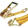 4Pack Heavy Duty Ratchet Straps, 2Inch 20Ft Tie Down Straps with Double J Hook, 4400 LBS Break Strength Cargo Ratchet Straps for Moving and Securing Cargo Lawn Equipment and Motorcycles