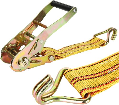 4Pack Heavy Duty Ratchet Straps, 2Inch 20Ft Tie Down Straps with Double J Hook, 4400 LBS Break Strength Cargo Ratchet Straps for Moving and Securing Cargo Lawn Equipment and Motorcycles