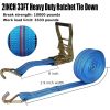 2Pack Heavy Duty Ratchet Straps, 2in 33ft Tie Down Straps with Double J Hook, Durable Cargo Ratchet Straps for Moving and Securing Cargo Lawn Equipment and Motorcycles