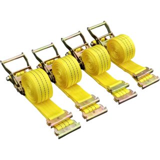 4 Pack E-Track Ratchet Straps 2" x15' 4400LB Tie Down