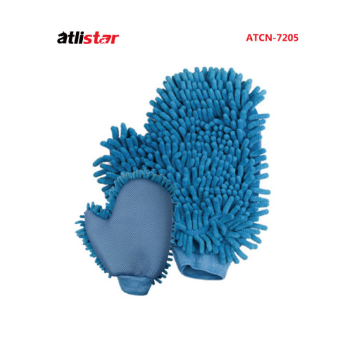 ATLI Chenille&Sandwich Thumb Gloves Household Cleaning Gloves Washable Reusable Microfiber Car Wash Mitt ATCN-7205