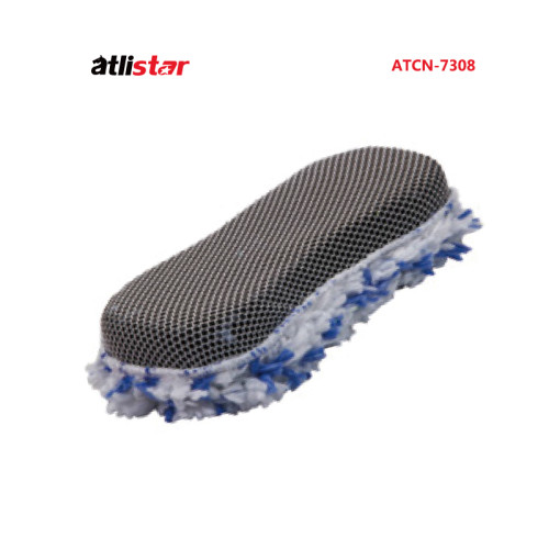 ATLI Car Wash Sponge – Flocking Coarse Mesh Cloth Curve Eight Sponge  – Durable & Effective Car Cleaning Supplies ATCN-7308