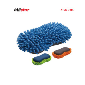 ATLI Car Wash Sponge –Chenille&Towel Cloth Sponge  – Durable & Effective Car Cleaning Supplies ATCN-7315