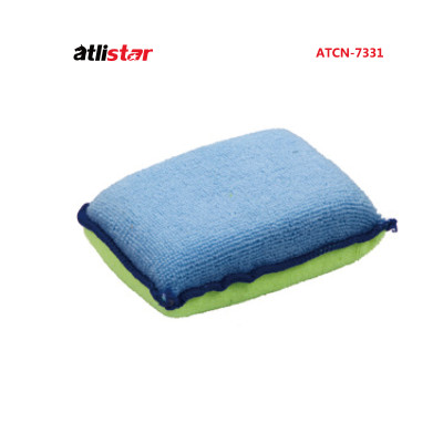 ATLI ATCN-7331 Car Wash Sponge –Plush Square Sponge  – Durable & Effective Car Cleaning Supplies