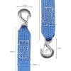 Heavy Duty Nylon Tow Strap with Hooks, 2Pack 2Inch x 13Ft Recovery Rope 10,000LB Heavy Duty Towing Rope for Towing Vehicles in Roadside Emergency,Blue