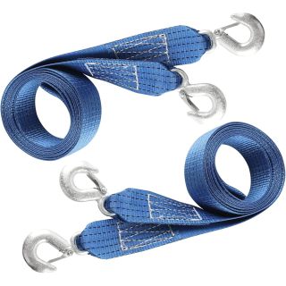 Heavy Duty Nylon Tow Strap with Hooks, 2Pack 2Inch x 13Ft Recovery Rope 10,000LB Heavy Duty Towing Rope for Towing Vehicles in Roadside Emergency,Blue
