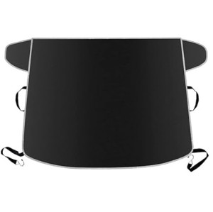 Windshield Cover for Ice and Snow Waterproof Snowproof Black Car Snow Shield