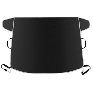 Windshield Cover for Ice and Snow Waterproof Snowproof Black Car Snow Shield