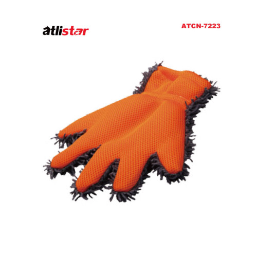 ATLI Chenille&Sandwich Thumb Gloves Household Cleaning Gloves Washable Reusable Microfiber Car Wash Mitt ATCN-7223