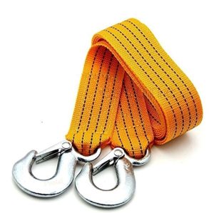 Car Tow Rope Straps with Hooks-3 Tons 3 Meters (9.84ft) High Strength Cable Cord Heavy Duty Recovery Securing Accessories for Cars Trucks
