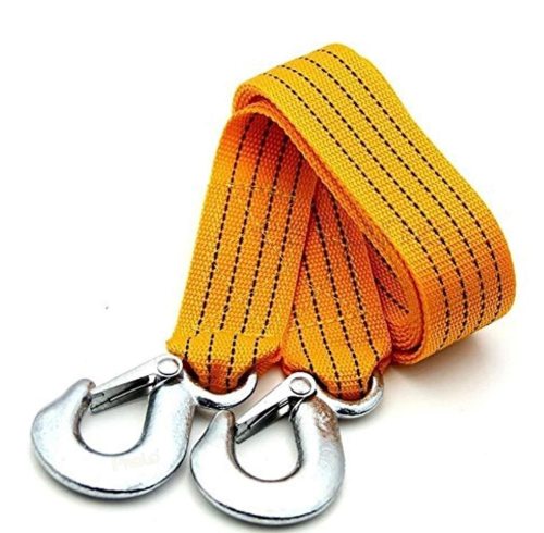 Car Tow Rope Straps with Hooks-3 Tons 3 Meters (9.84ft) High Strength Cable Cord Heavy Duty Recovery Securing Accessories for Cars Trucks