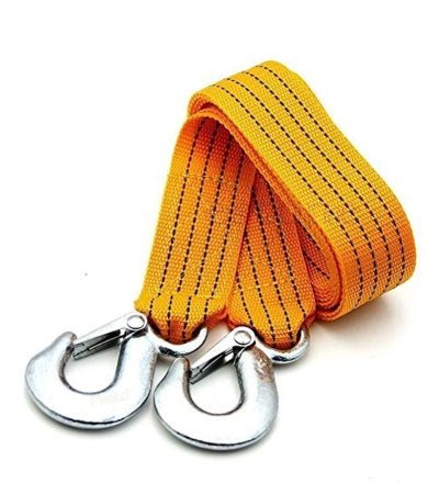 Car Tow Rope Straps with Hooks-3 Tons 3 Meters (9.84ft) High Strength Cable Cord Heavy Duty Recovery Securing Accessories for Cars Trucks