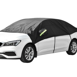 Windshield Cover for Ice and Snow Top with Reflective Straps Half Car Cover