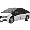 Windshield Cover for Ice and Snow Top with Reflective Straps Half Car Cover