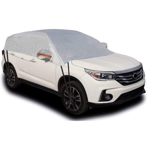 All Weather Windshield Snow Cover Dustproof Sunproof Half Car Cover