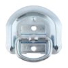 D Ring Tie Down Anchor with Recessed Pan Heavy Duty Compatible with Truck/Flatbed Silver