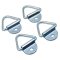 4x Auto Cargo Pickups Trailers 2 Black Lashing Steel Tie-Down V-Ring Anchor