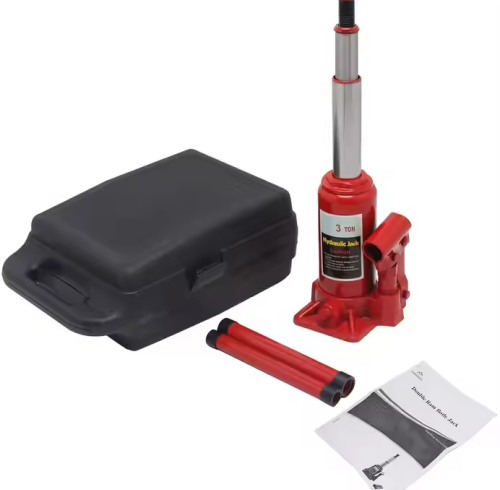 AtliFix 2-10T Portable Car Lifting Two Stage Hydraulic Bottle Jack Single Two Valve Car Jacks Manual Jack with blow case