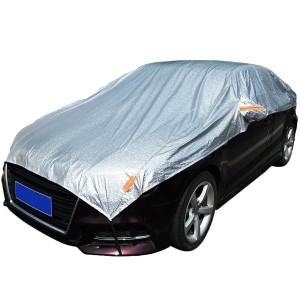 All Season Windshield Car Cover with Reflective Straps Half Car Cover