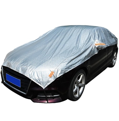 All Season Windshield Car Cover with Reflective Straps Half Car Cover