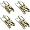 2" Ratchet Tie Down with J-Hook Tie Down for Auto Car Hauler Flatbed Strap Tow Truck(4 Pack)