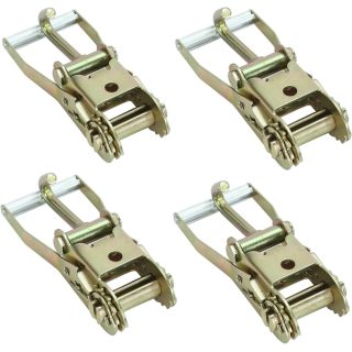 2" Ratchet Tie Down with J-Hook Tie Down for Auto Car Hauler Flatbed Strap Tow Truck(4 Pack)