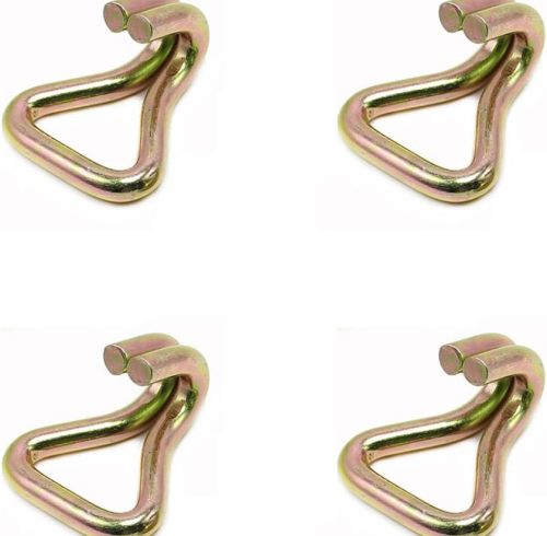 4PCS Double J Hook Heavy Duty Ratchet Tie Down Straps with Hooks Load 2204 Lbs Tensioner Double Row Hook Binder Accessories