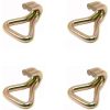 4PCS Double J Hook Heavy Duty Ratchet Tie Down Straps with Hooks Load 2204 Lbs Tensioner Double Row Hook Binder Accessories