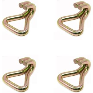 4PCS Double J Hook Heavy Duty Ratchet Tie Down Straps with Hooks Load 2204 Lbs Tensioner Double Row Hook Binder Accessories
