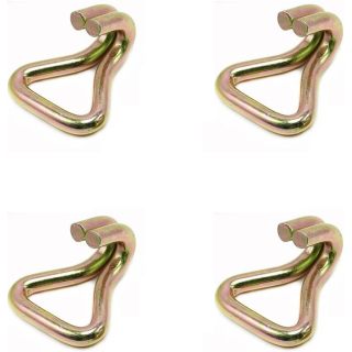 4PCS Double J Hook Heavy Duty Ratchet Tie Down Straps with Hooks Load 2204 Lbs Tensioner Double Row Hook Binder Accessories