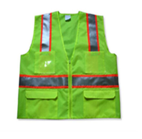 ATLI CA-AT-1016 Safety Reflective Mesh Vest High Visibility  with Pockets and Zipper