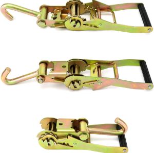 Ratchet Tie Down Buckle with Long Single Hook, 4Pack 2