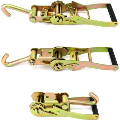 Ratchet Tie Down Buckle with Long Single Hook, 4Pack 2