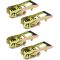 Ratchet Tie Down Buckle with Long Single Hook, 4Pack 2