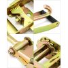 Ratchet Tie Down Buckle with Long Single Hook, 4Pack 2" Tie-Down Ratchet Straps Finger J-Hooks, Cargo Truck Security