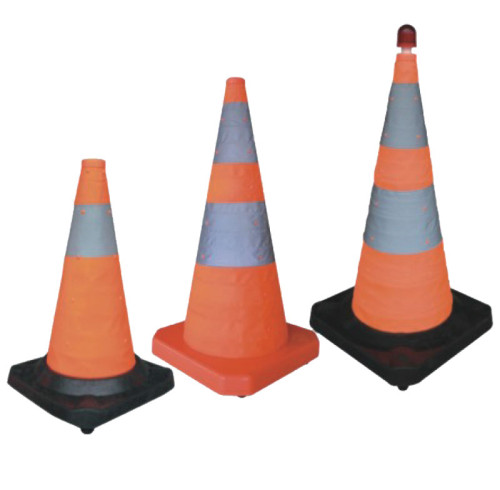 ATLI Collapsible Traffic Safety Cones - Parking Cones with Reflective Collars,Orange Safety Cones for Parking lot，Driveway, Driving Training etc.