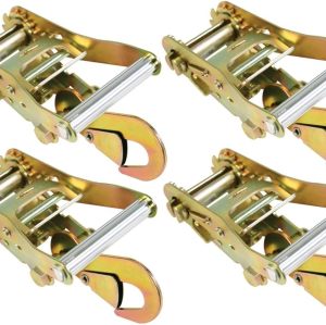 Ratchet Strap Buckles Snap Hooks 4 Pack 3300 Pound Safe Working Load Ratchet Strap Buckles Hooks