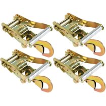 Ratchet Strap Buckles Snap Hooks 4 Pack 3300 Pound Safe Working Load Ratchet Strap Buckles Hooks